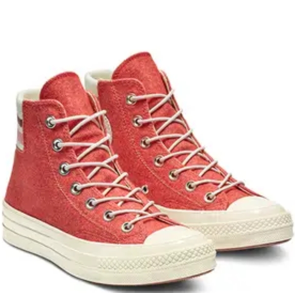 Converse Shoes - 🌟Converse Chuck 70 Hi Retro Stripe Coral Pink